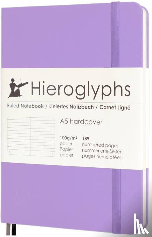  - Hieroglyphs Notitieboek - A5 Gelinieerd - Lila