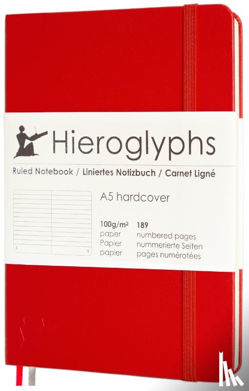  - Hieroglyphs Notitieboek - A5 Gelinieerd - Vermiljoen