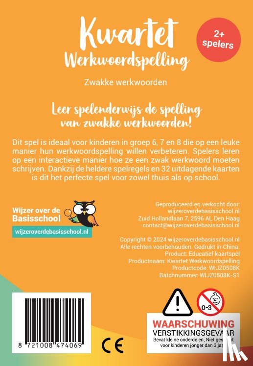  - Werkwoordspelling Kwartet