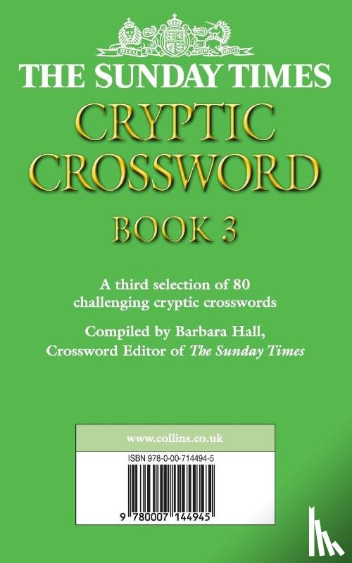 Barbara Hall - The Sunday Times Cryptic Crossword Book 3