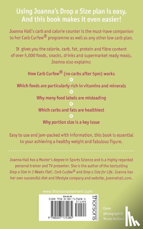 Hall, Joanna - Drop a Size Calorie and Carb Counter