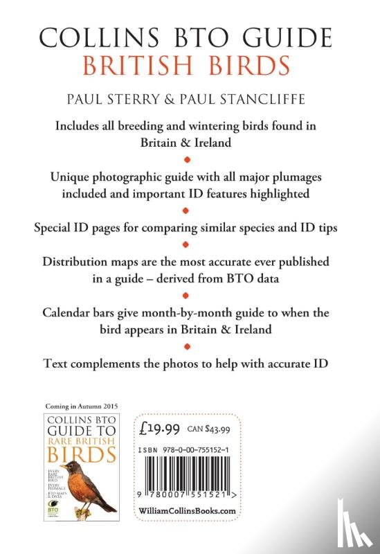 Sterry, Paul, Stancliffe, Paul - Collins BTO Guide to British Birds