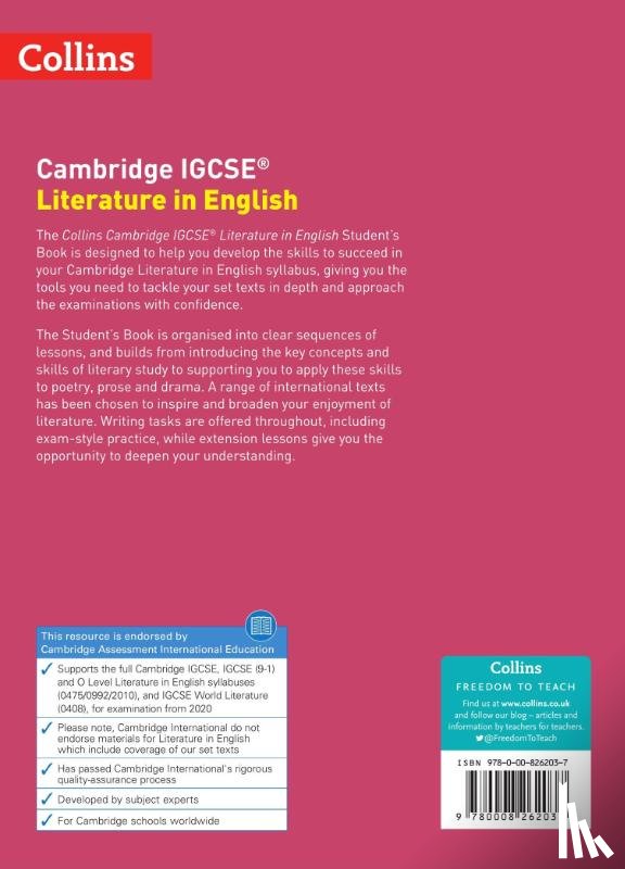 Gregory, Anna, Gould, Mike, Melville, Alexandra, Johnson, Kurt A. - Cambridge IGCSE™ Literature in English Student’s Book