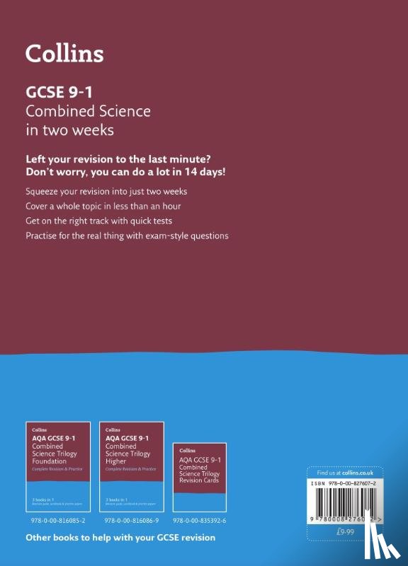 Collins GCSE - GCSE 9-1 Combined Science In Two Weeks