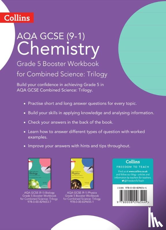 Warren, Dorothy, Young, Gemma - AQA GCSE Chemistry 9-1 for Combined Science Grade 5 Booster Workbook