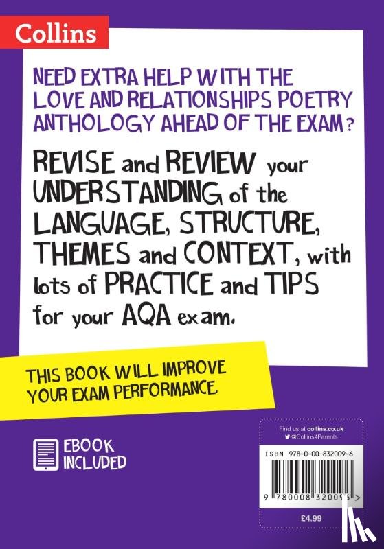 Collins GCSE - AQA Poetry Anthology Love and Relationships Revision Guide