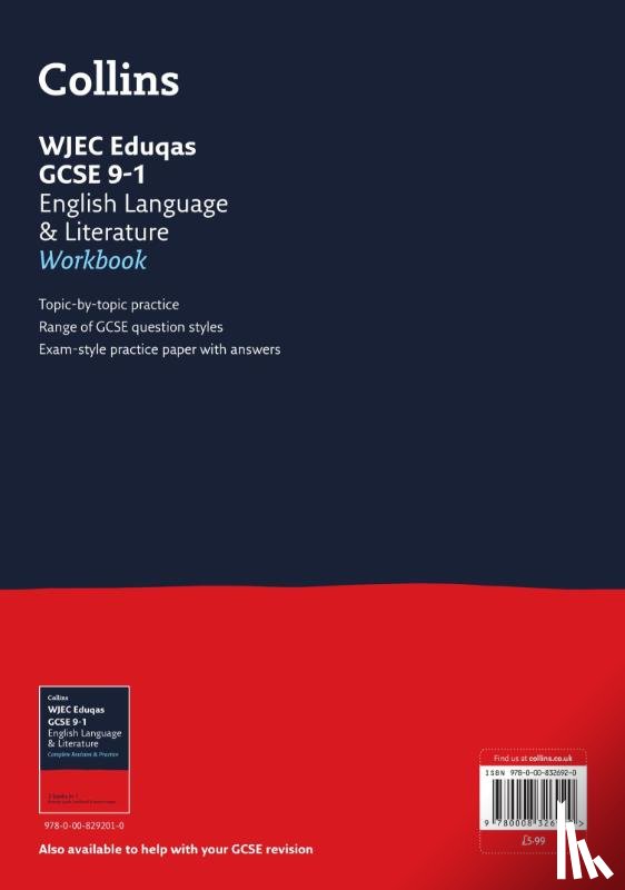 Collins GCSE - WJEC Eduqas GCSE 9-1 English Language and Literature Workbook