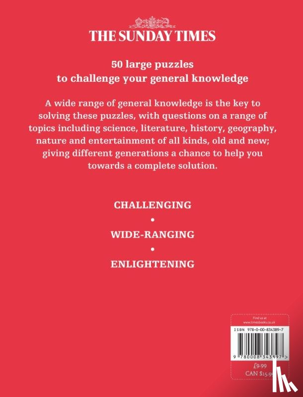 The Times Mind Games, Biddlecombe, Peter - The Sunday Times Jumbo General Knowledge Crossword Book 1