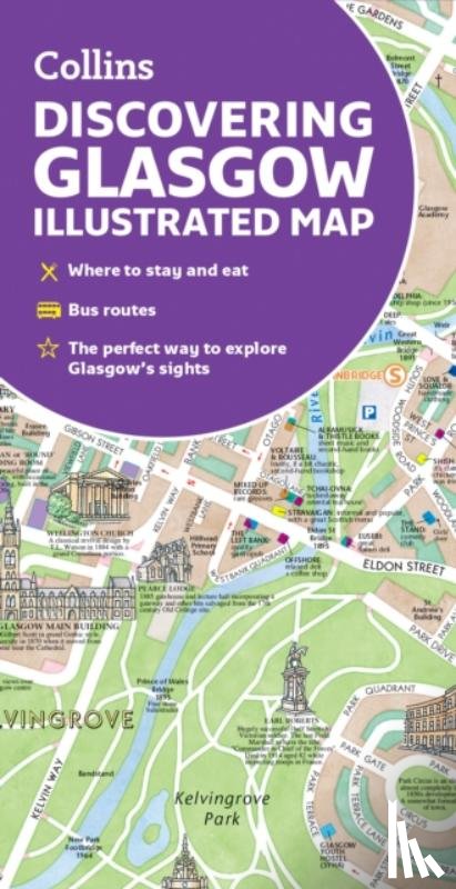 Beddow, Dominic, Collins Maps - Discovering Glasgow Illustrated Map