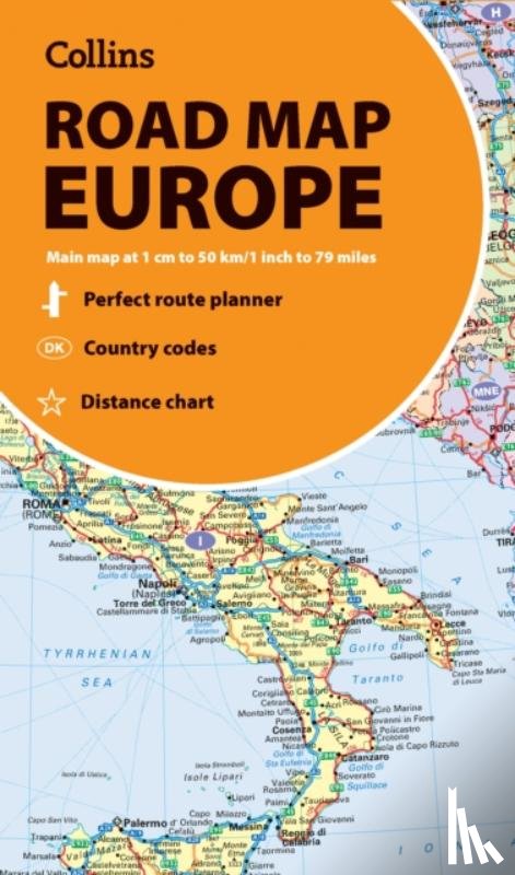 Collins Maps - Collins Road Map of Europe
