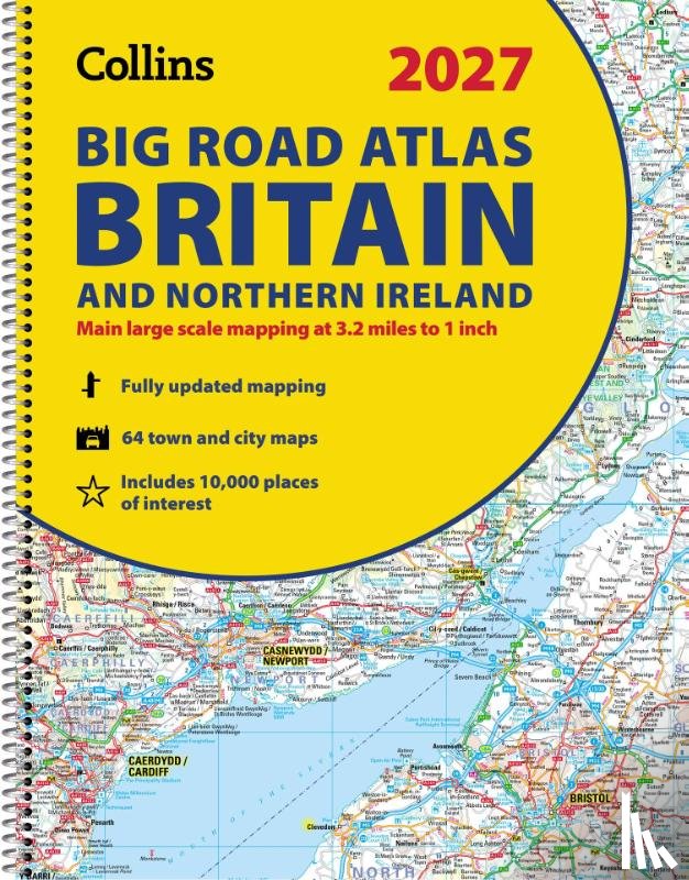 Collins Maps - Collins Big Road Atlas Britain and Northern Ireland 2027 (A3 Spiral)