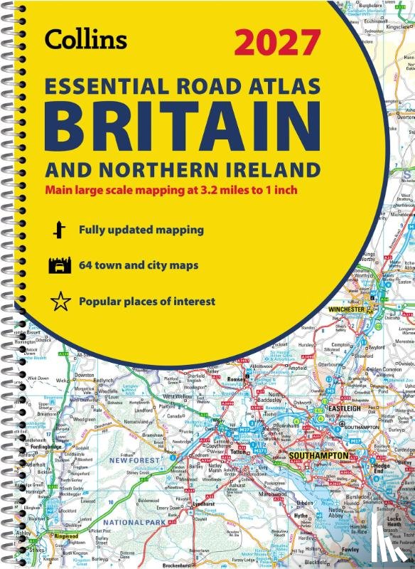 Collins Maps - Collins Essential Road Atlas Britain and Northern Ireland 2027 (A4 Spiral)