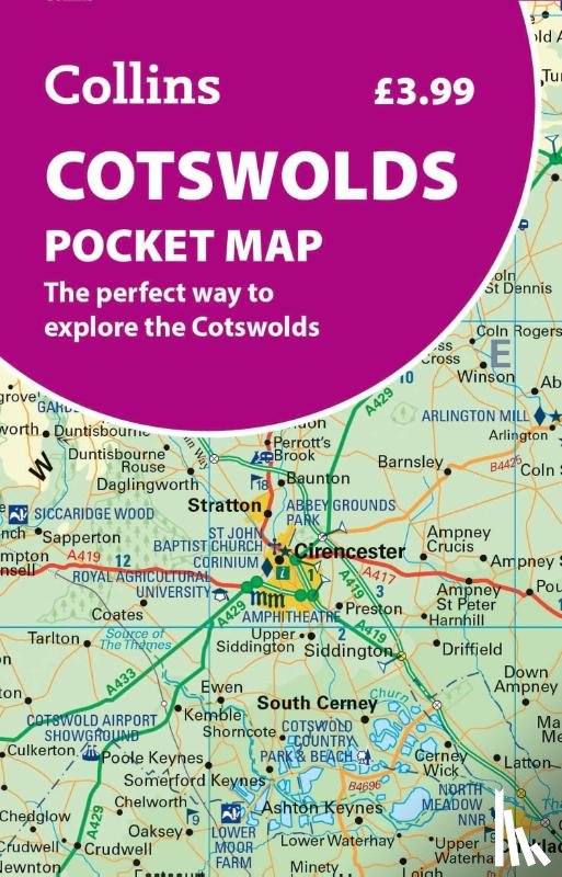 Collins Maps - Cotswolds Pocket Map