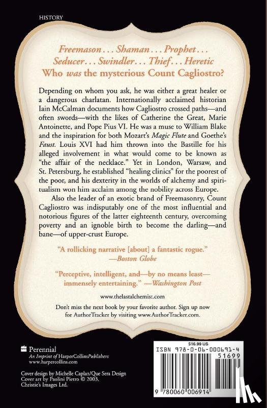 McCalman, Iain (Australian National University - The Last Alchemist