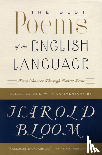 Bloom, Harold - The Best Poems of the English Language