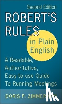 Zimmerman, Doris P - Robert's Rules In Plain English