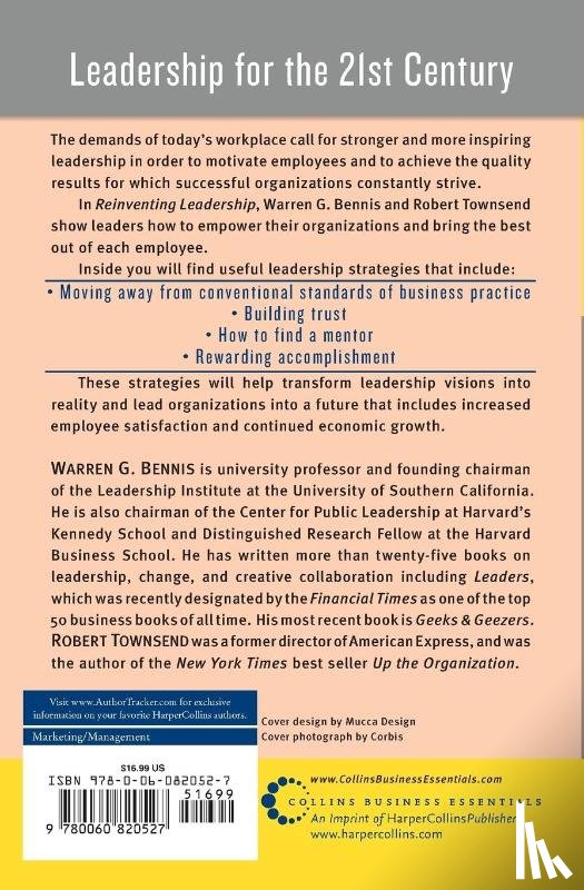 Bennis, Warren G., Townsend, Robert - Reinventing Leadership