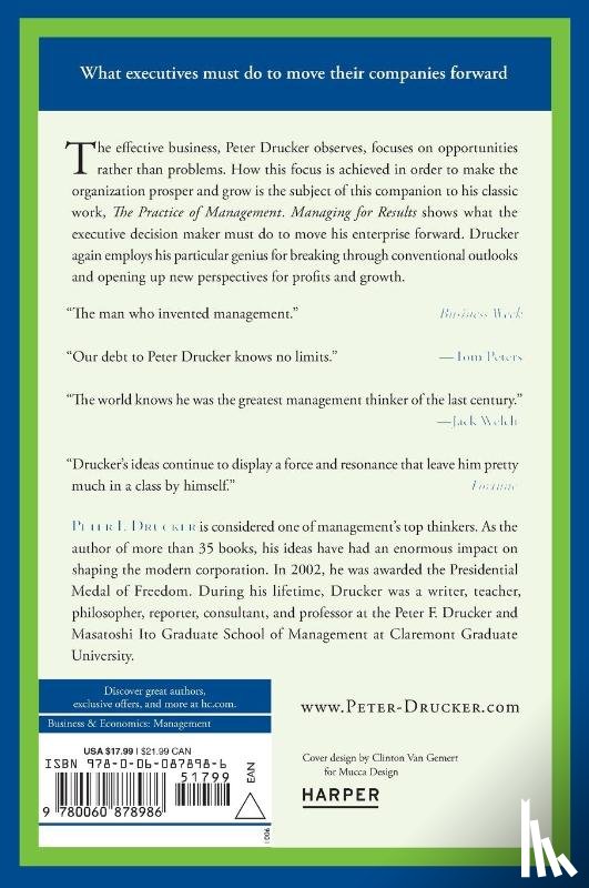 Drucker, Peter F (Claremont Graduate School California) - Managing for Results