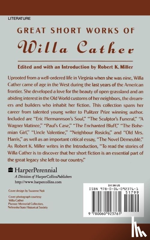  - Great Short Works of Willa Cather