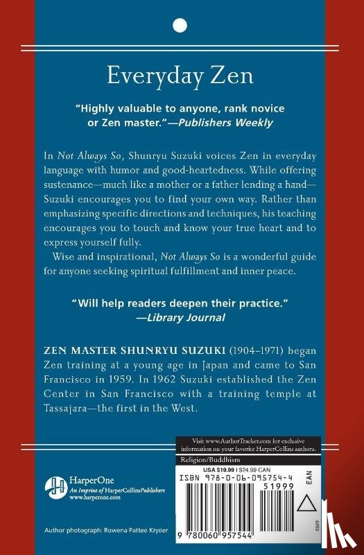 Suzuki, Shunryu - Not Always So
