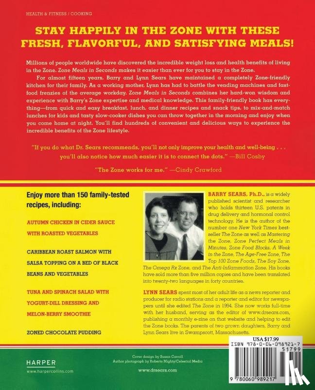 Sears, Barry - Zone Meals in Seconds