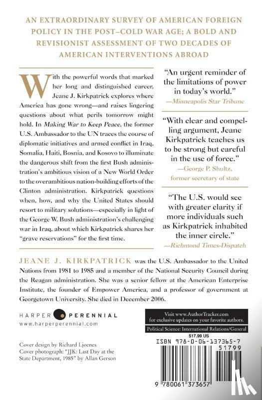 Kirkpatrick, Jeane J. - Making War to Keep Peace