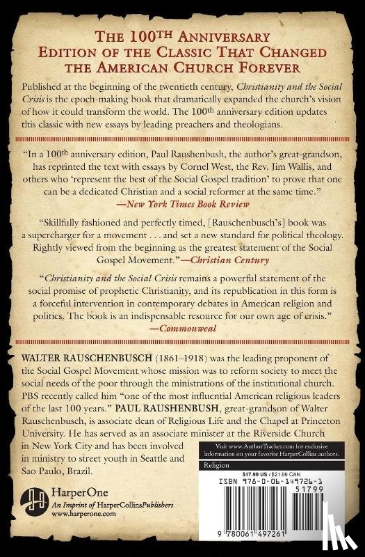 Rauschenbusch, Walter - Christianity and the Social Crisis in the 21st Century
