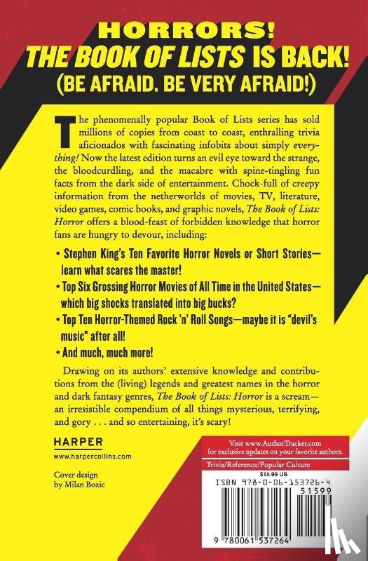 Wallace, Amy, Howison, Del, Bradley, Scott - The Book of Lists: Horror