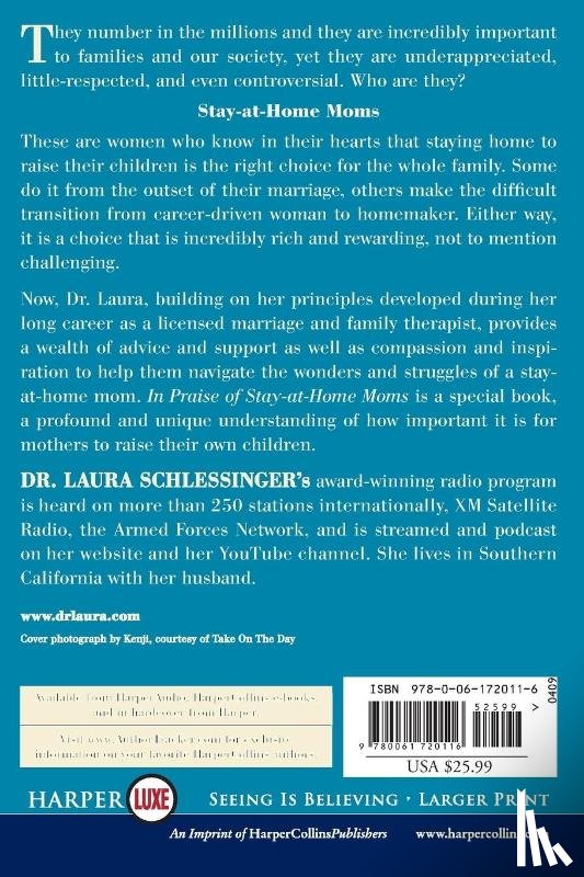 Schlessinger, Dr Laura C - In Praise of Stay-At-Home Moms