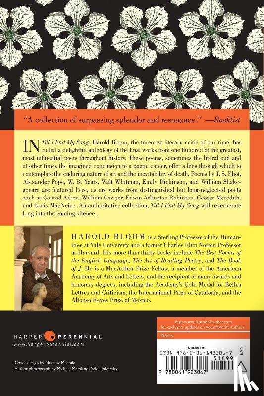 Bloom, Harold - Till I End My Song