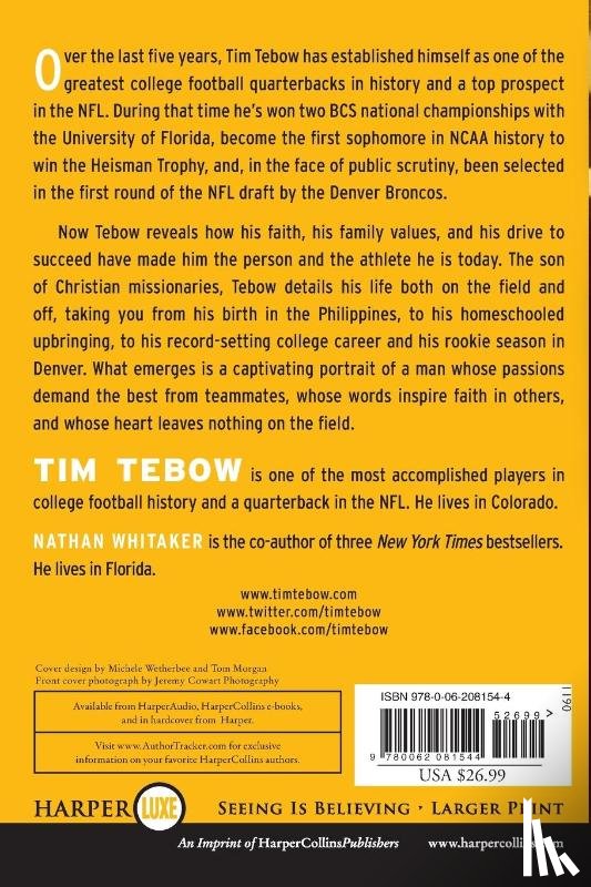 Tebow, Tim - Through My Eyes Large Print