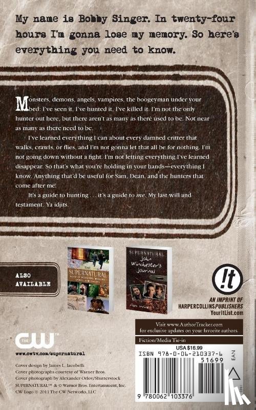 Reed, David - Supernatural: Bobby Singer's Guide to Hunting