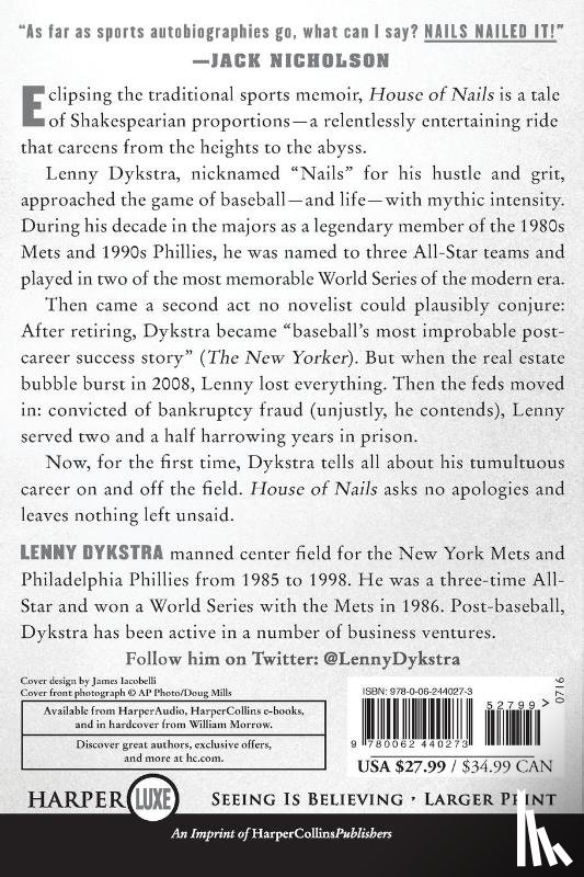 Dykstra, Lenny - House of Nails