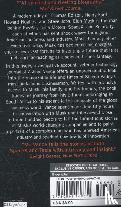 Vance, Ashlee - Elon Musk