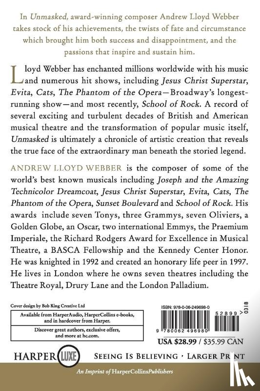 Lloyd Webber, Andrew - Unmasked [Large Print]