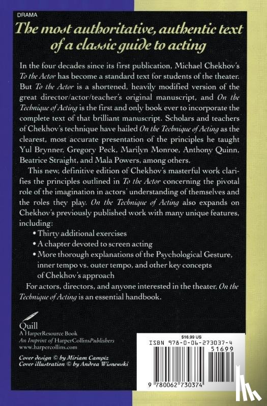Chekhov, Michael - On the Technique of Acting