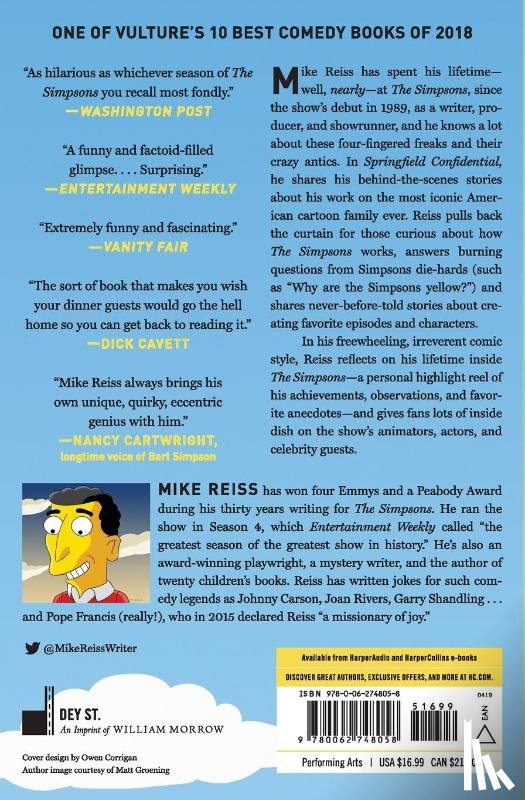 Reiss, Mike, Klickstein, Mathew - Springfield Confidential