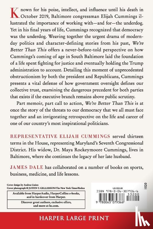 Cummings, Elijah - We're Better Than This LP