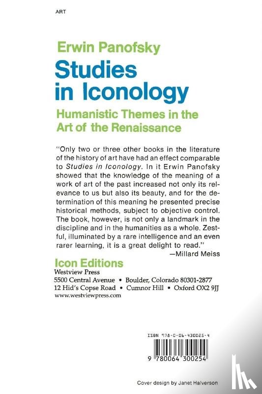 Panofsky, Erwin, Panofsky, Gerda S. - Studies In Iconology