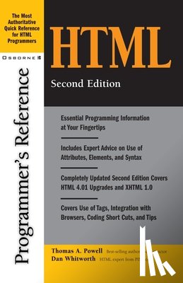 Powell, Thomas A., Whitworth, Dan - HTML Programmer's Reference