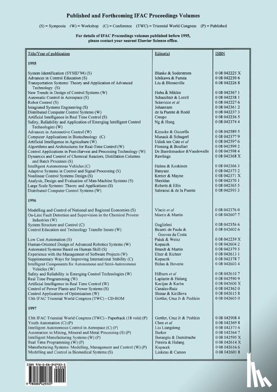  - Distributed Computer Control Systems 1997