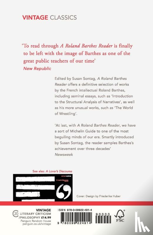 Barthes, Roland - A Roland Barthes Reader