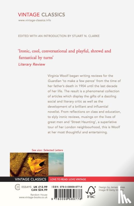 Woolf, Virginia - Street Haunting and Other Essays