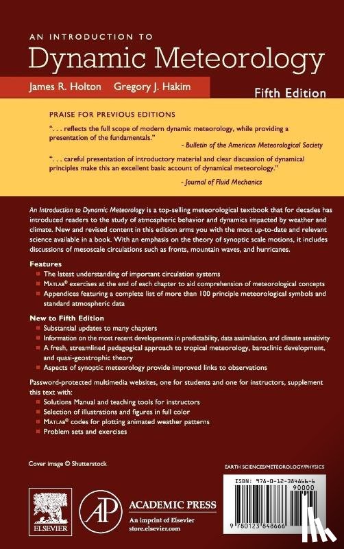Holton, James R. (University of Washington, Hakim, Gregory J. (University of Washington - An Introduction to Dynamic Meteorology