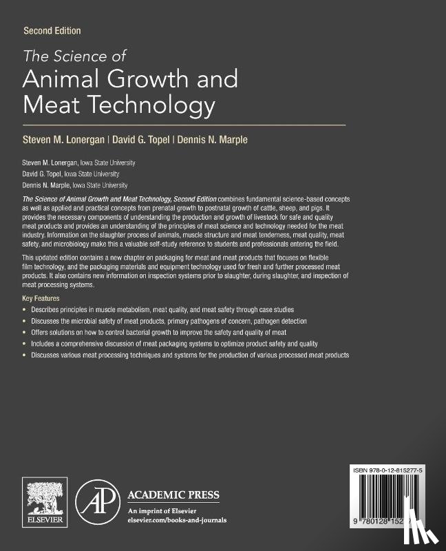 Lonergan, Steven M. (Iowa State University, Topel, David G. (Iowa State University, Marple, Dennis N. (Iowa State University - The Science of Animal Growth and Meat Technology