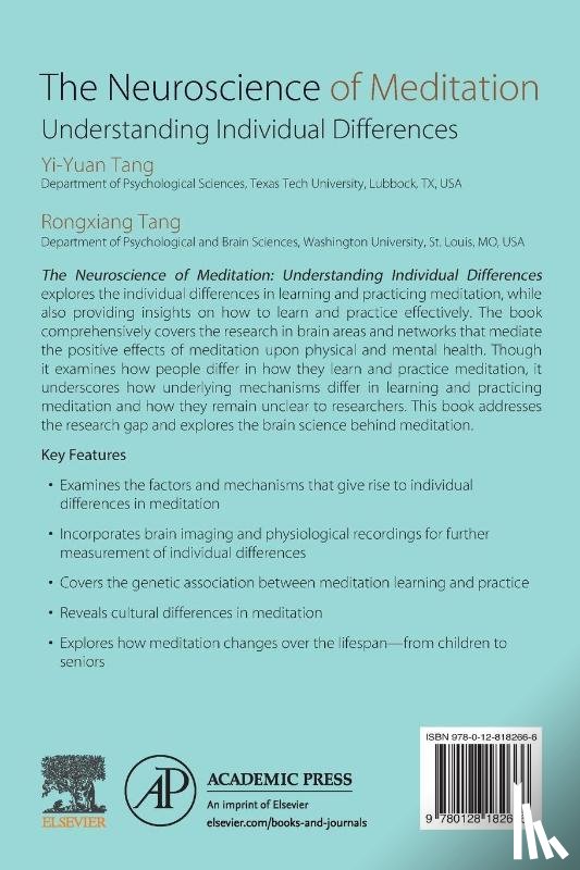 Tang, Yi-Yuan (Professor of Health Neuroscience and Prevention Science, Tang, Rongxiang (Department of Psychiatry - The Neuroscience of Meditation