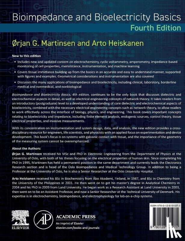 Martinsen, Orjan G. (Professor, Heiskanen, Arto (Technical University of Denmark - Bioimpedance and Bioelectricity Basics