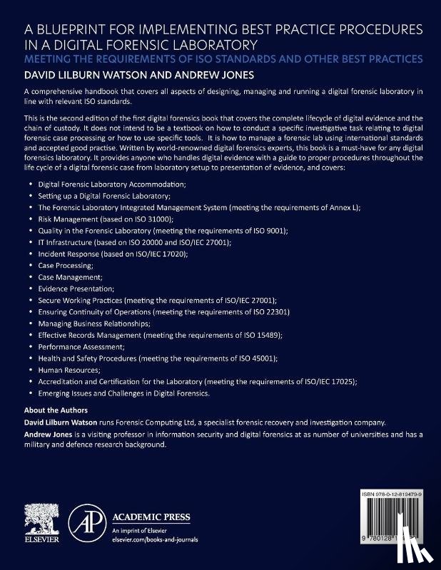 Watson, David Lilburn (Head, Jones, Andrew (Director - A Blueprint for Implementing Best Practice Procedures in a Digital Forensic Laboratory
