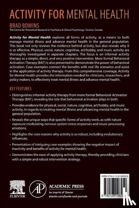 Bowins, Brad (Psychiatrist - Activity for Mental Health
