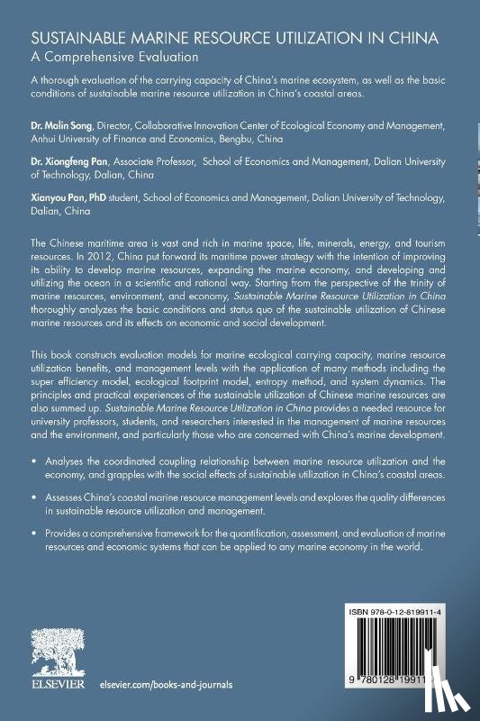 Song, Malin (Director and Professor, Pan, Xiongfeng (Associate Professor, Pan, Xianyou (PhD student - Sustainable Marine Resource Utilization in China